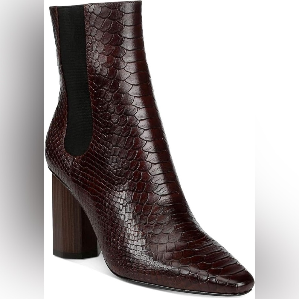 Donald J Pliner Leather Brown Heel Boots